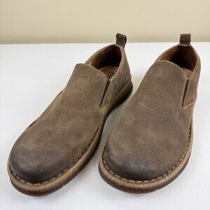 NEW Born Bryson Brown Distressed Leather Slip On Loafers
